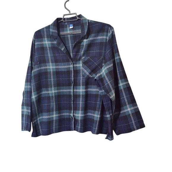 Old Navy Womens Matching Flannel‎ Pajama Set Blue & Green Tartan Plaid Size XXL - Picture 4 of 10